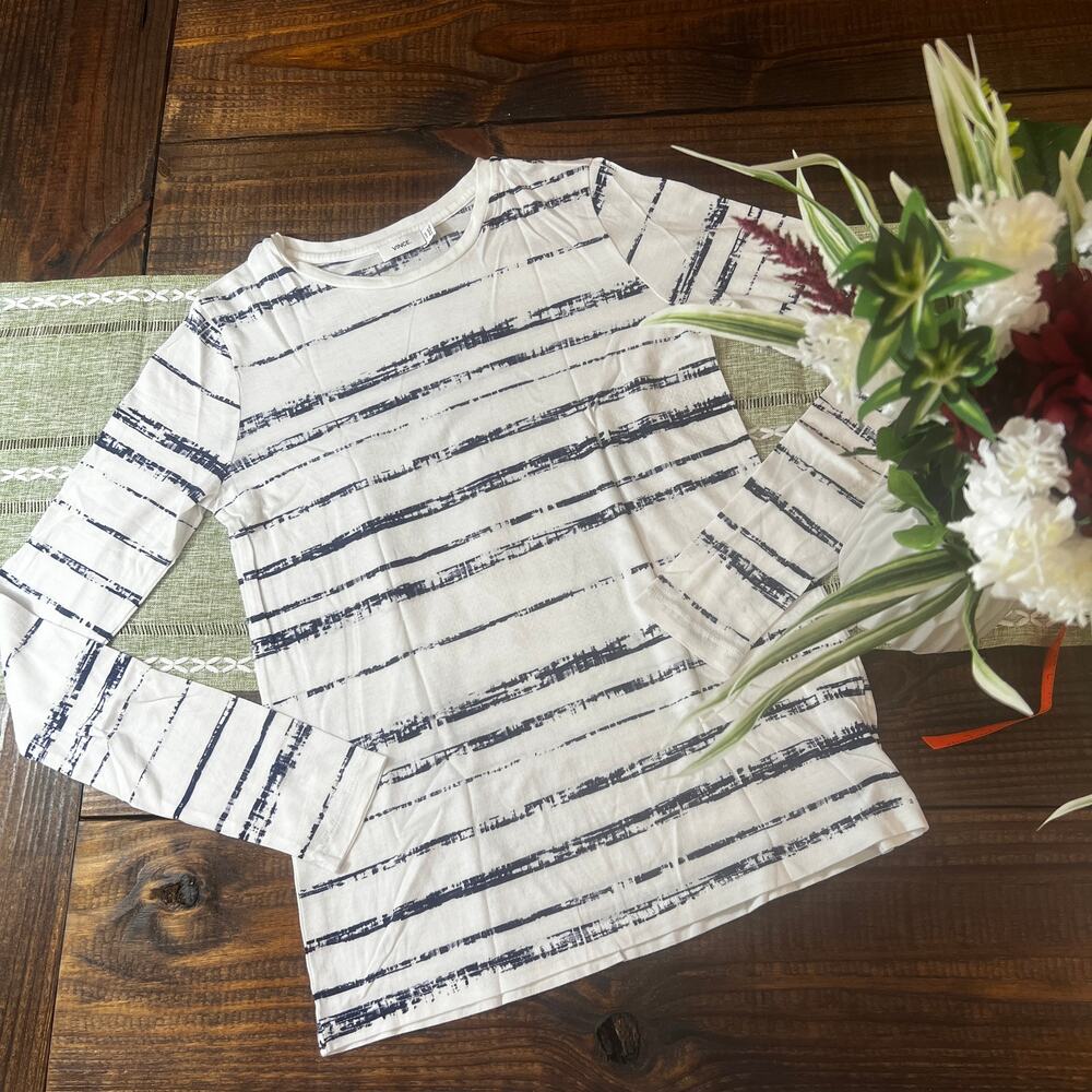 Vince Blue White Striped Long Sleeve Shirt XXS